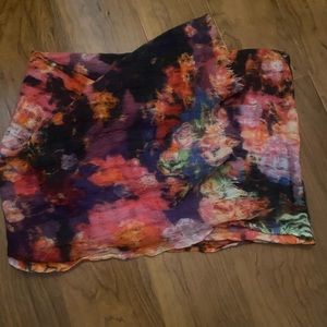 Anu Anthropologie floral boiled wool scarf (64in by 23in)